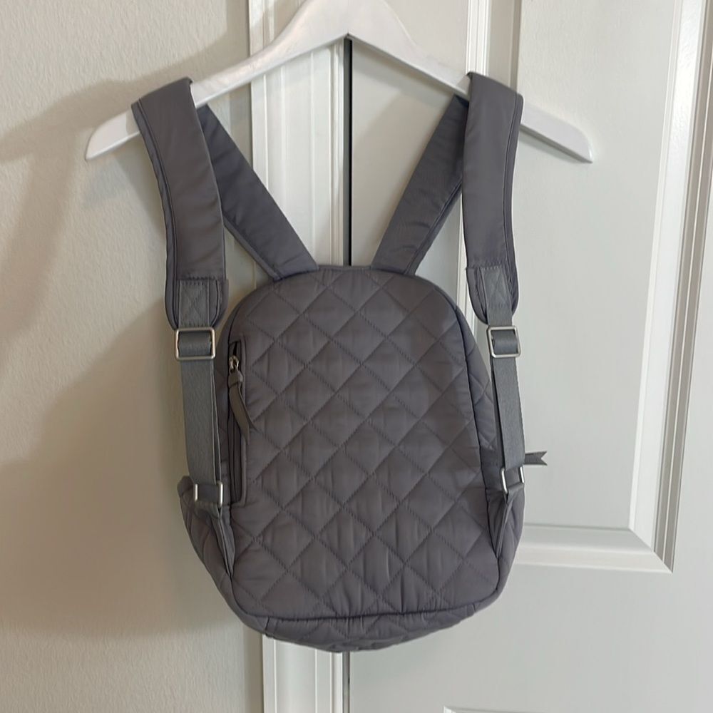 Vera Bradley Gray Quilted Backpack - Picture 2 of 7